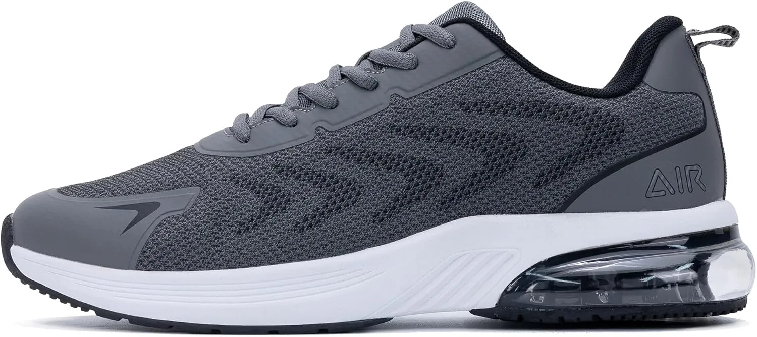 JARLIF Men's Air Running Shoes Athletic Tennis Shoes Lightweight Sport Workout Shoes Walking Gym Jogging Sneakers Gray Size 11, Grey