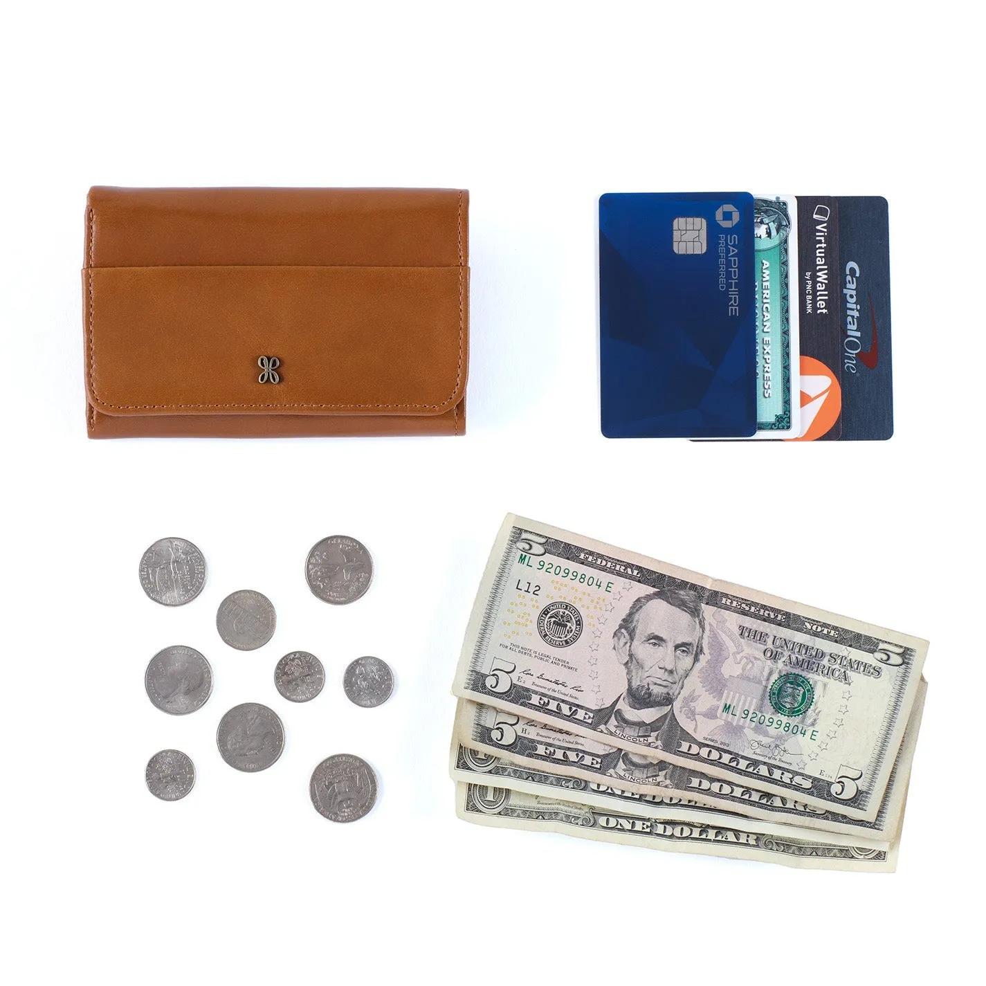 Jill Trifold Wallet in Quilted Silk Napa Leather - Lavender