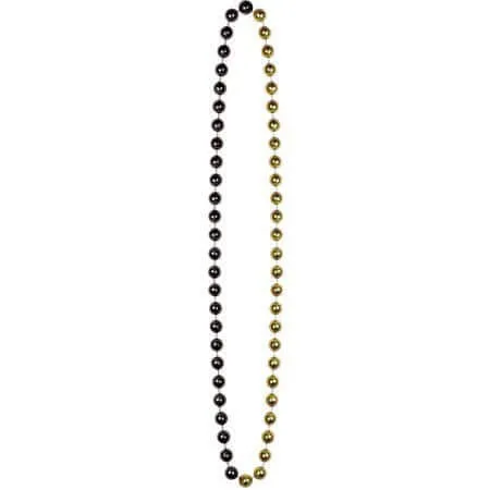 Jumbo Party Beads (Black And Gold)