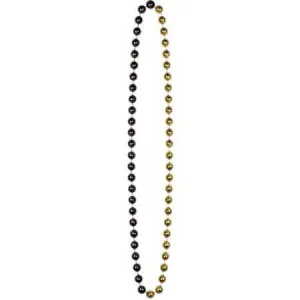 Jumbo Party Beads (Black And Gold)