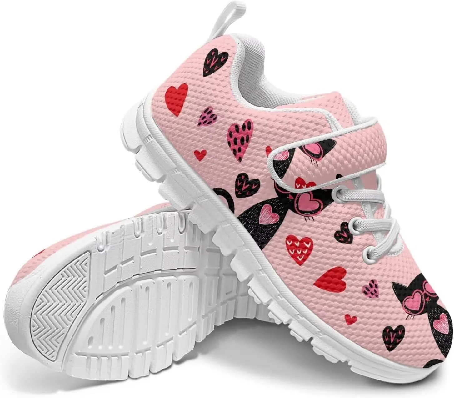 Kids Sneakers for Boys Girls Single Buckle Running Tennis Shoes Breathable Lightweight Sport Athletic Shoe for Little Kids Size 11-15 White Sole