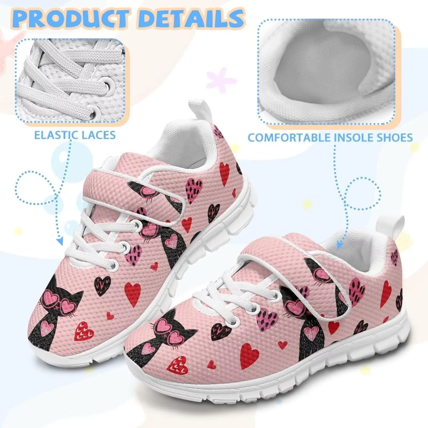 Kids Sneakers for Boys Girls Single Buckle Running Tennis Shoes Breathable Lightweight Sport Athletic Shoe for Little Kids Size 11-15 White Sole
