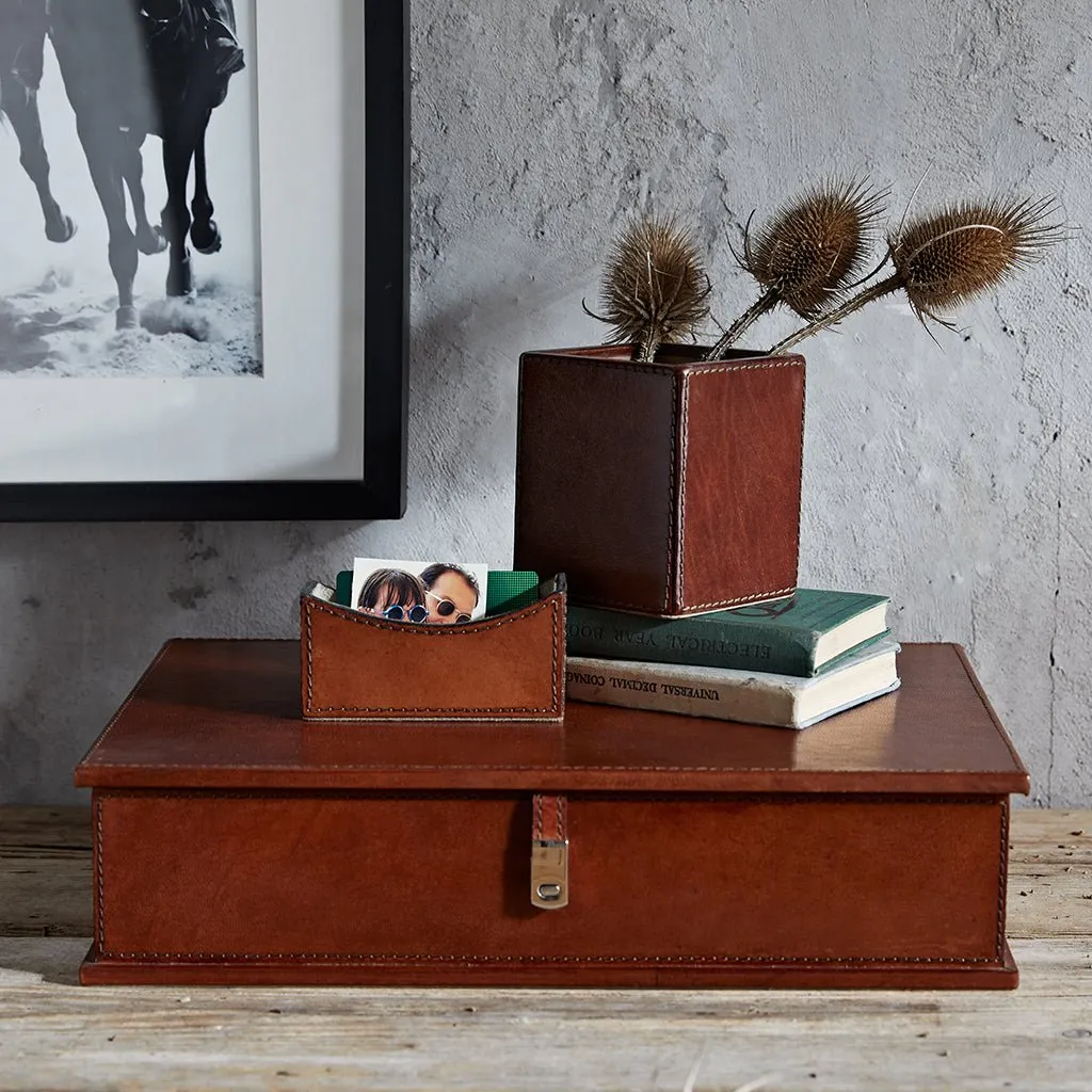 Leather Executive Desk Set
