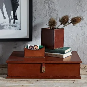 Leather Executive Desk Set