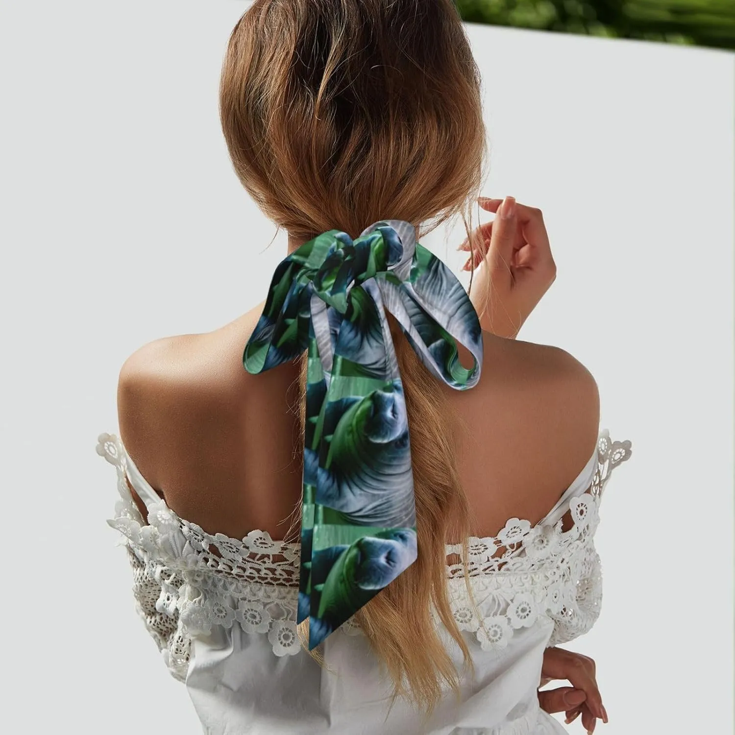 Manatee Animals Calf Stylish Scarf For Women Lightweight Printed Scarves Spring Fall Fashion Shawl Wraps For Women