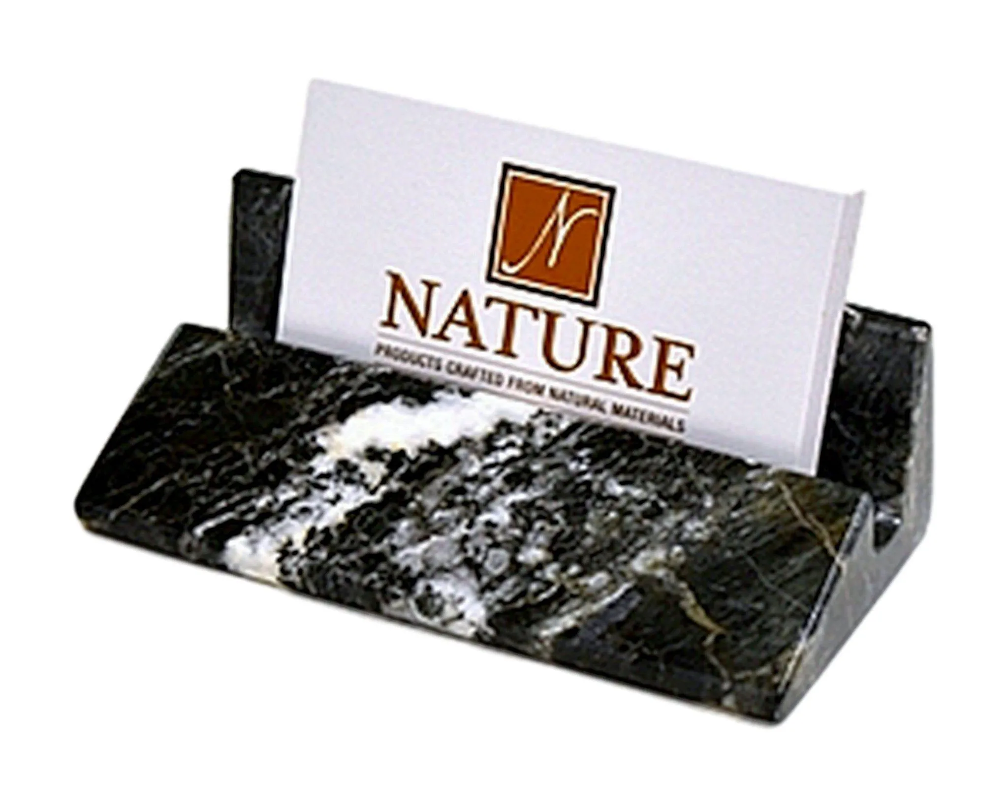 Marble Business Card Holder of Black Zebra Marble