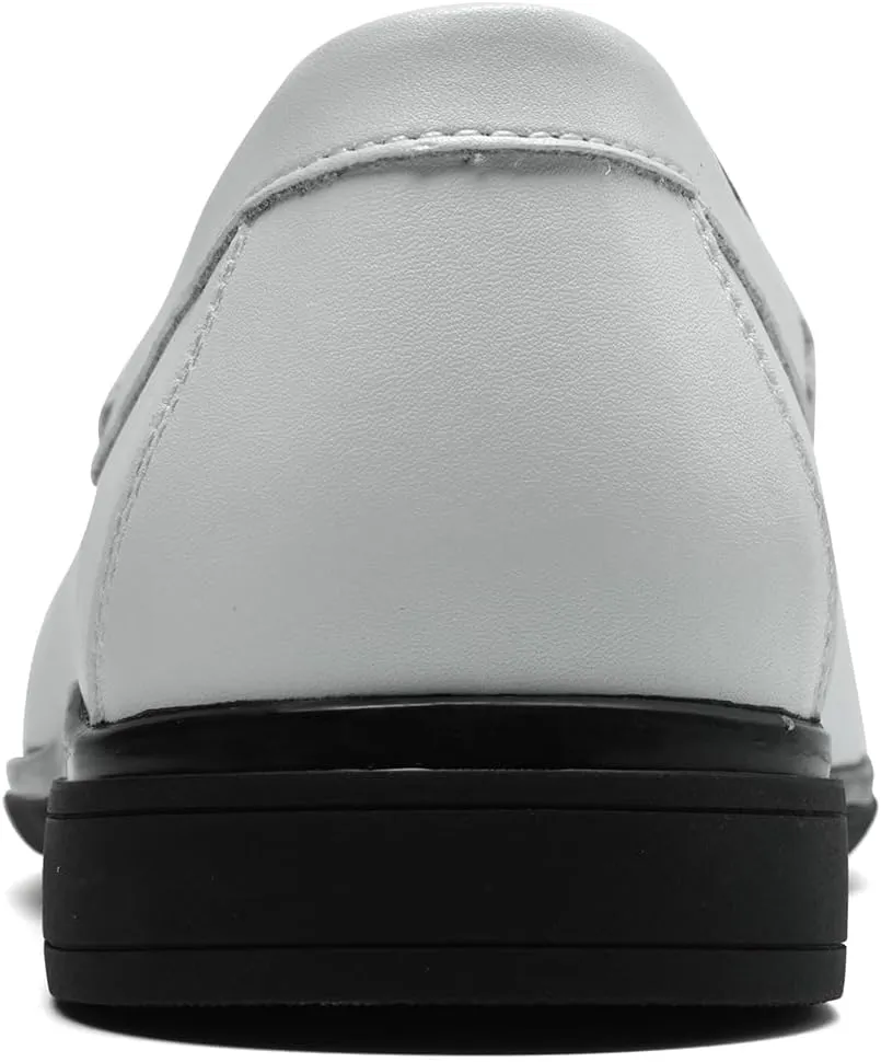 Mens Loafers Casual Leather Slip-On Oxfords Driving Shoes Dress Soft Comfortable & Light-Weight Black