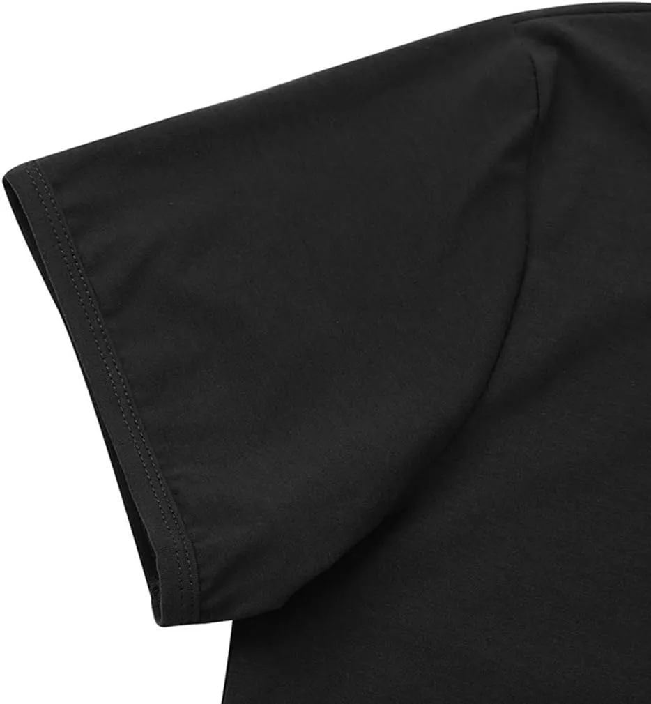 Men's One Piece Press Button Crotch Solid T-Shirt Bodysuit Short Sleeve Undershirt Press Leotard Top