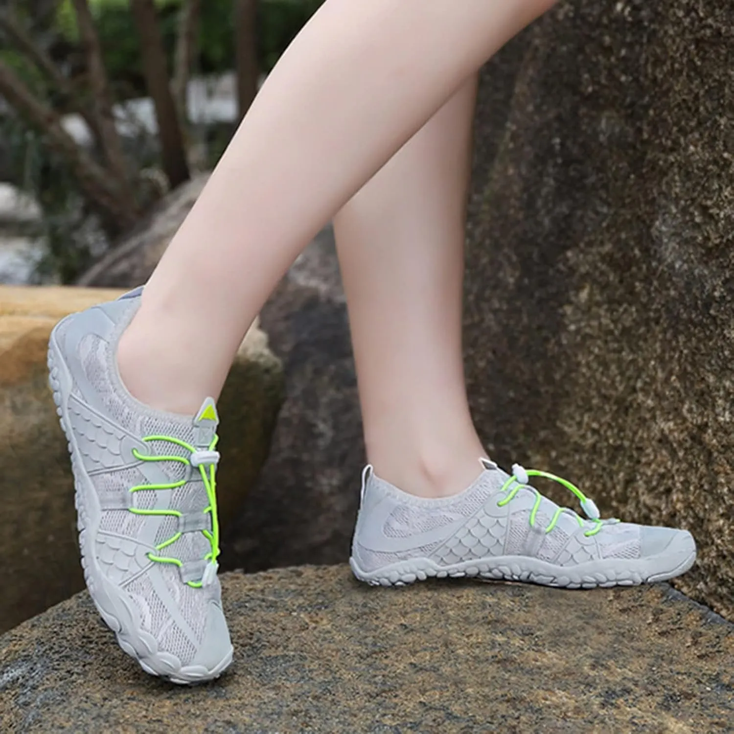 Mens Water Shoes,Quick-Dry Lightweight Breathable Cycling Shoes,Outdoor Barefoot Hiking Sneakers,Summer Aqua Pool Surf Swim Shoes Women,Unisex,with Draining Hole