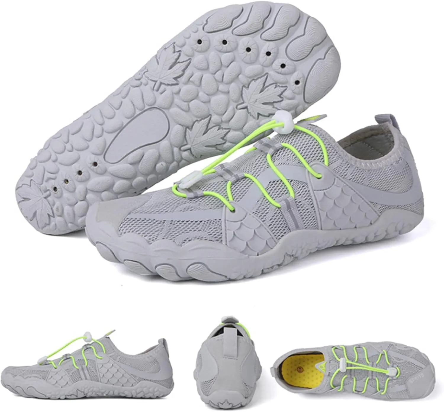 Mens Water Shoes,Quick-Dry Lightweight Breathable Cycling Shoes,Outdoor Barefoot Hiking Sneakers,Summer Aqua Pool Surf Swim Shoes Women,Unisex,with Draining Hole