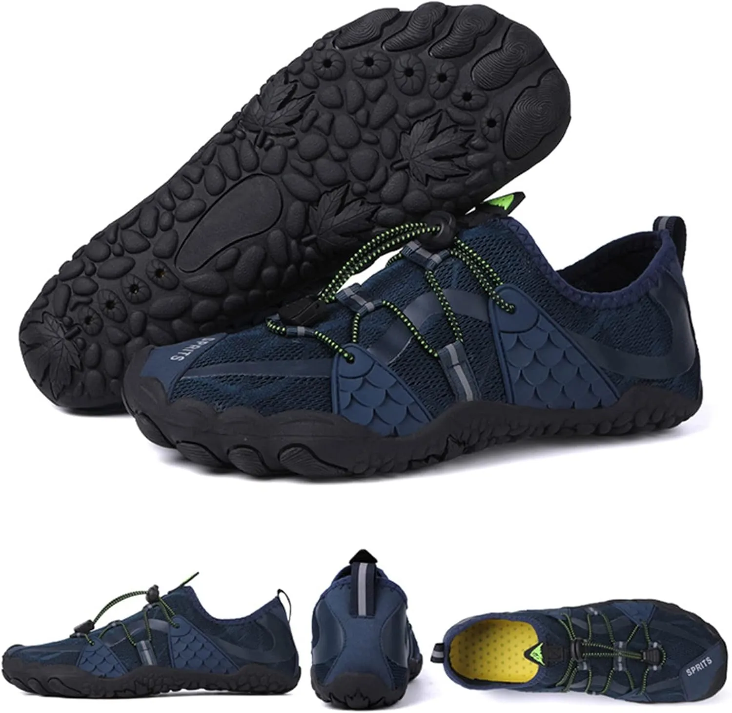 Mens Water Shoes,Quick-Dry Lightweight Breathable Cycling Shoes,Outdoor Barefoot Hiking Sneakers,Summer Aqua Pool Surf Swim Shoes Women,Unisex,with Draining Hole
