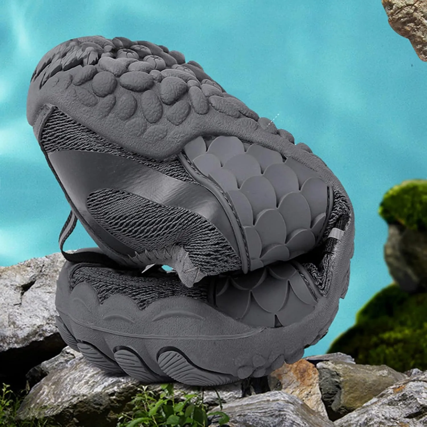 Mens Water Shoes,Quick-Dry Lightweight Breathable Cycling Shoes,Outdoor Barefoot Hiking Sneakers,Summer Aqua Pool Surf Swim Shoes Women,Unisex,with Draining Hole