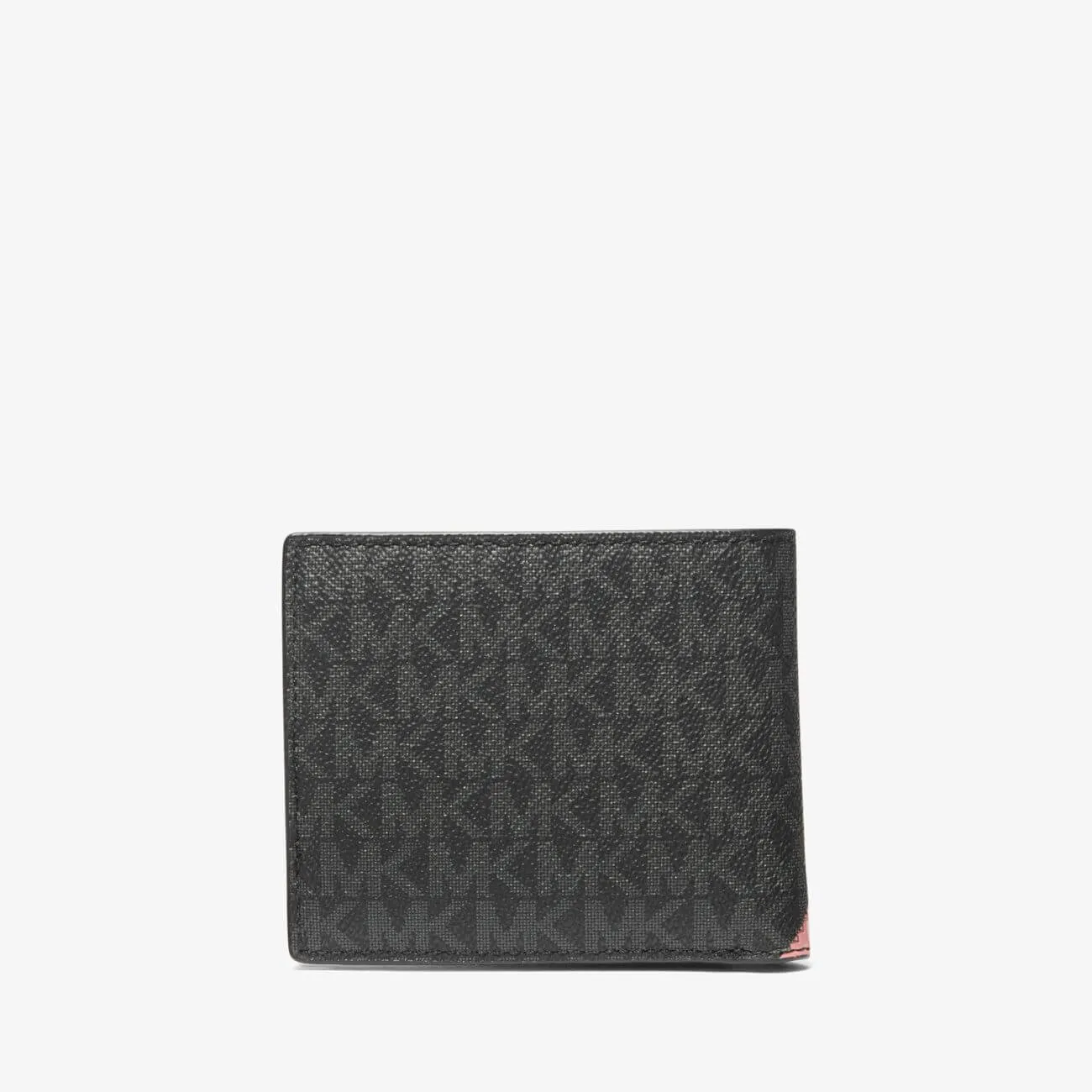 Michael Kors Cooper Logo And Faux Leather Billfold Wallet, Black/Pink/White
