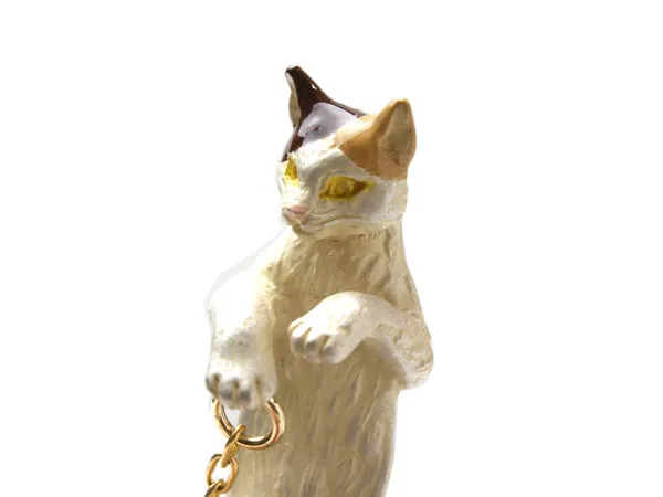 Netsuke, Japanese Kimono Accessary for Obi - Calico Cat ,SUU Brand