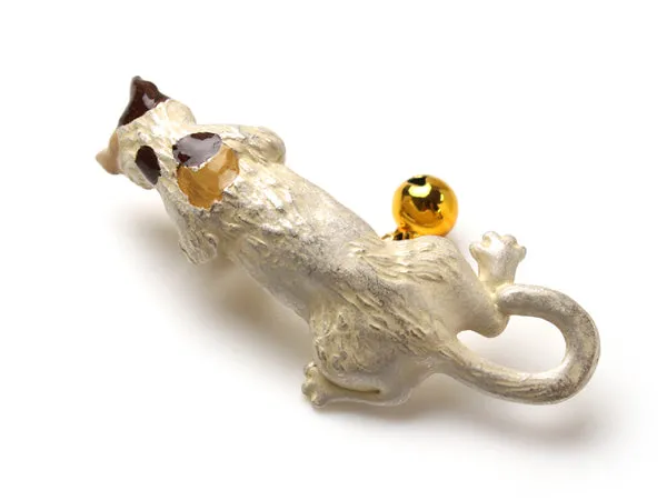 Netsuke, Japanese Kimono Accessary for Obi - Calico Cat ,SUU Brand