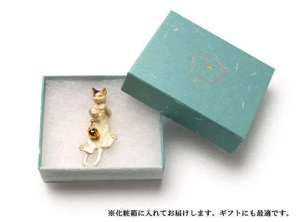 Netsuke, Japanese Kimono Accessary for Obi - Calico Cat ,SUU Brand