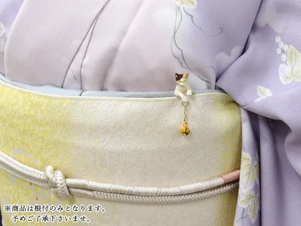 Netsuke, Japanese Kimono Accessary for Obi - Calico Cat ,SUU Brand