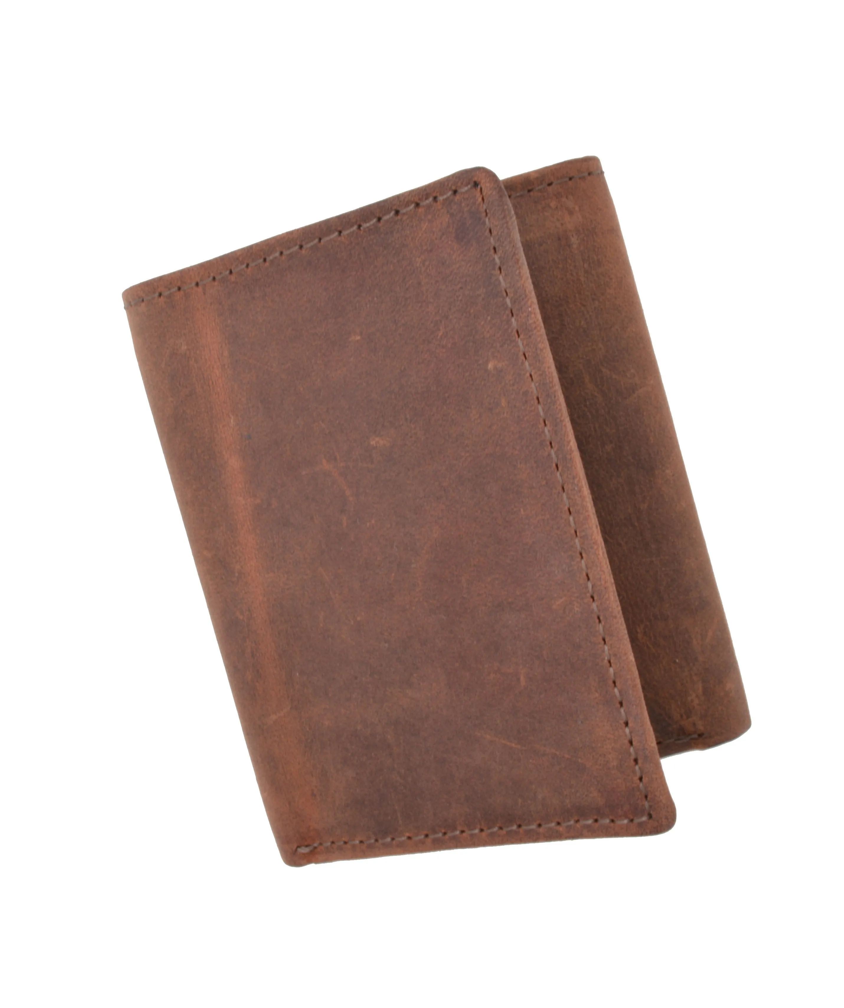 New RFID Blocking Mens Vintage Soft Genuine Leather Classic Trifold Wallet  RFID1107HTC
