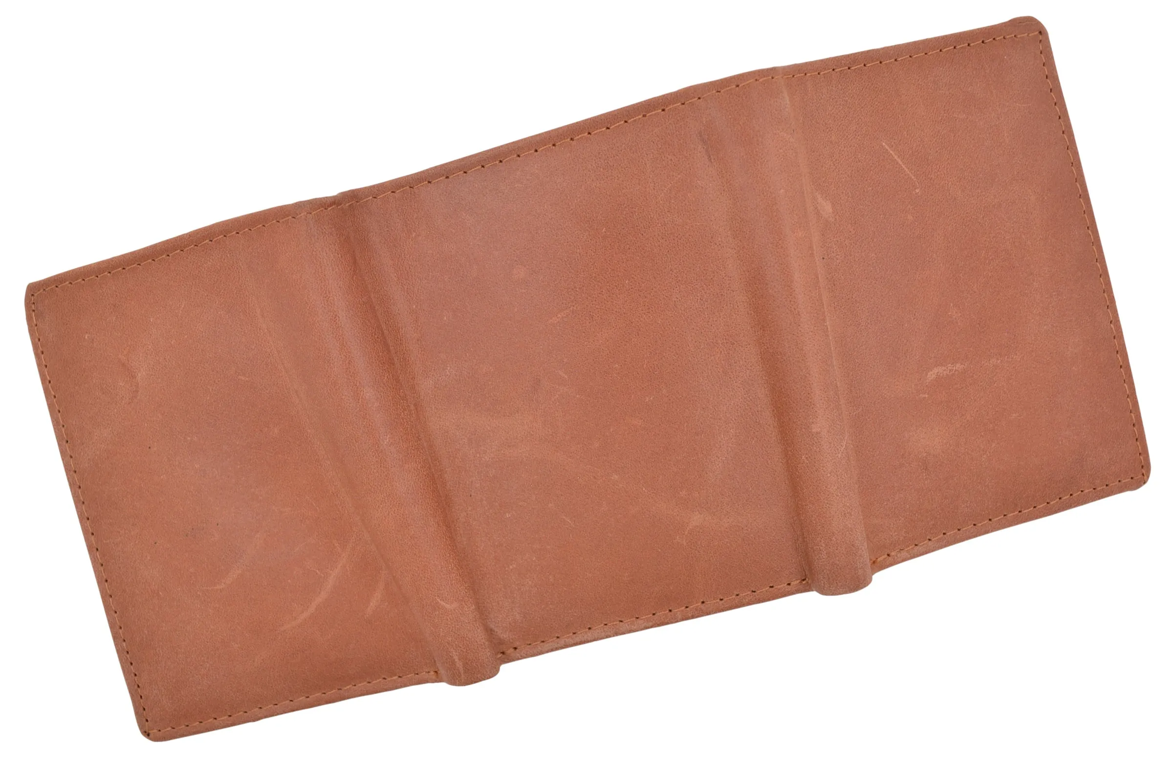 New RFID Blocking Mens Vintage Soft Genuine Leather Classic Trifold Wallet  RFID1107HTC