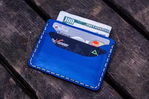 No.40 Handmade Leather Slim Card Wallet - Blue