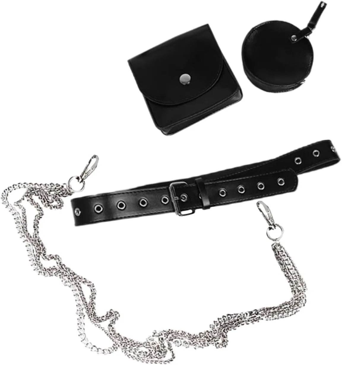 NOLITOY Chain Belt Pouch Fashionable Waist Bag for Women Small Hanging Purse Adjustable Chain