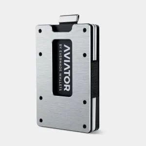 NOT FLAW[LESS] Brushed Silver Aluminum Slim Wallet