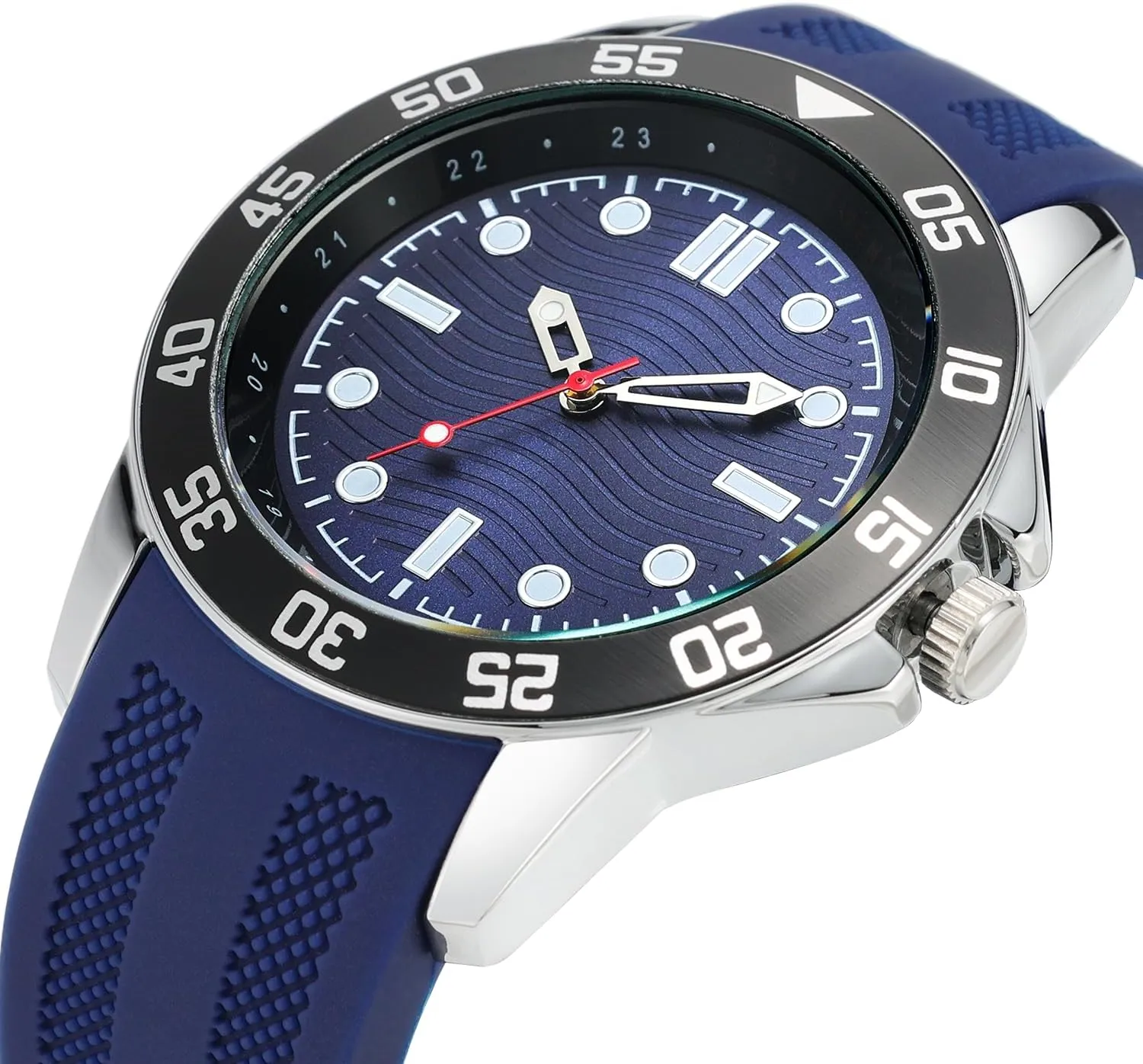 NUOVO Watch Mens Wrist Watches for Men Sports Watch Silicone Rubber Strap Watch Waterproof Watch Easy to Read Casual Watch