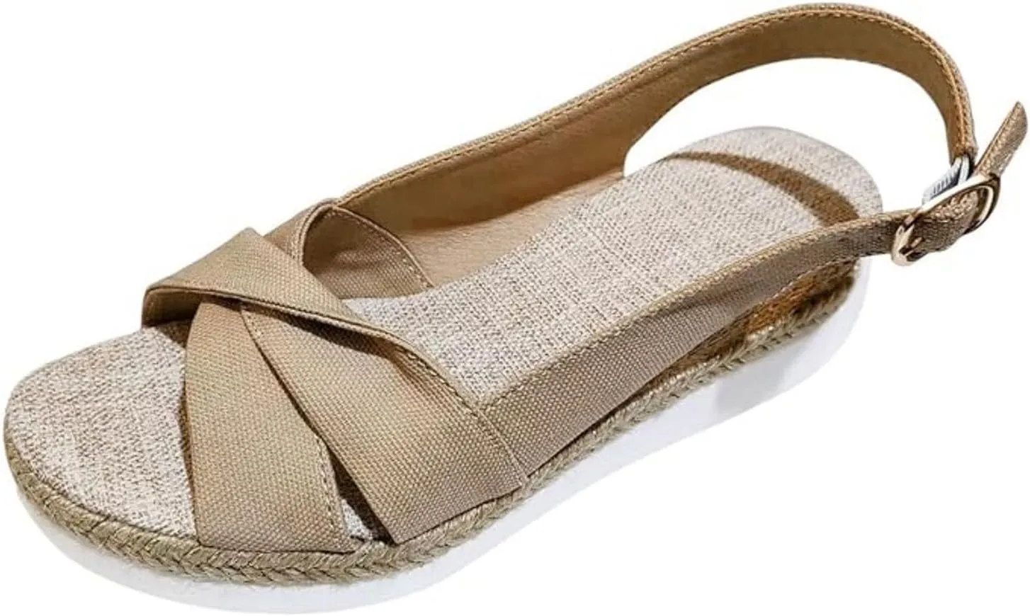 Orthopedic Sandals for Women - Open Toe Ankle Strap Platform Sandals Casual Slip on Comfortable Platform Summer Dressy Women Walking Slippers with Arch Support 2025