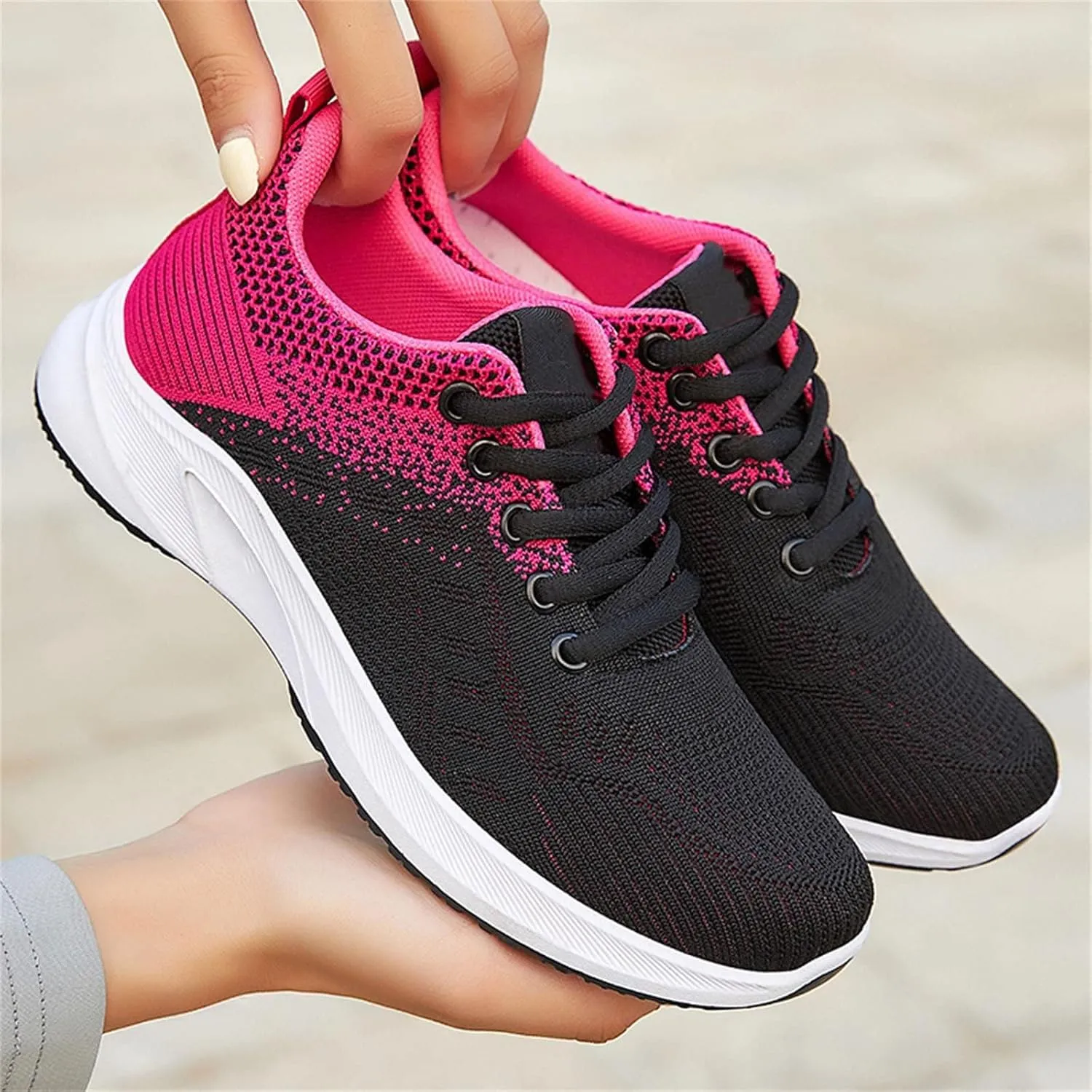 Orthopedic Shoes for Women Comfortable Arch Support Sports Shoes Lightweight Breathable Non-Slip Walking Shoe Casual Slip On Running Sneakers for Tennis Gym Running Workout Yoga
