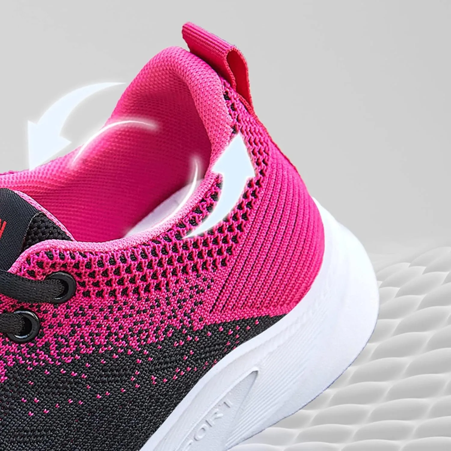 Orthopedic Shoes for Women Comfortable Arch Support Sports Shoes Lightweight Breathable Non-Slip Walking Shoe Casual Slip On Running Sneakers for Tennis Gym Running Workout Yoga