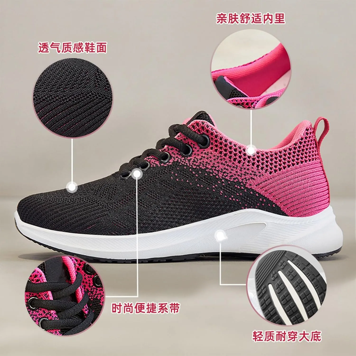 Orthopedic Shoes for Women Comfortable Arch Support Sports Shoes Lightweight Breathable Non-Slip Walking Shoe Casual Slip On Running Sneakers for Tennis Gym Running Workout Yoga