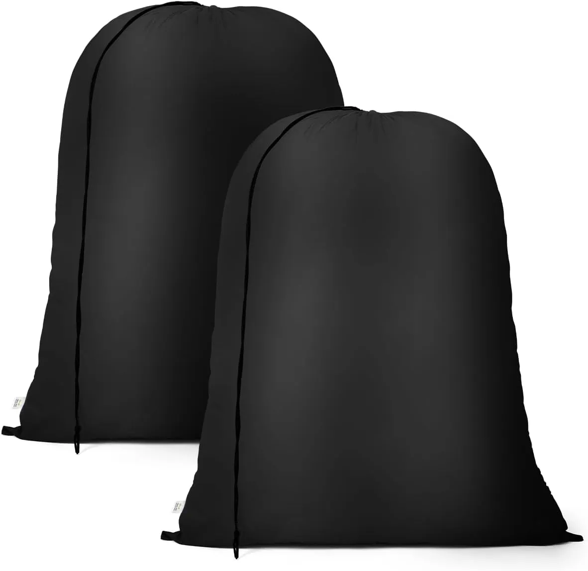OTraki 2 Pack Laundry Bag Travel 16 x 20 Inch Drawstring Laundry Bag Dirty Clothes Sacks Washable Organizer Bag for Camp Home College Dorm Black