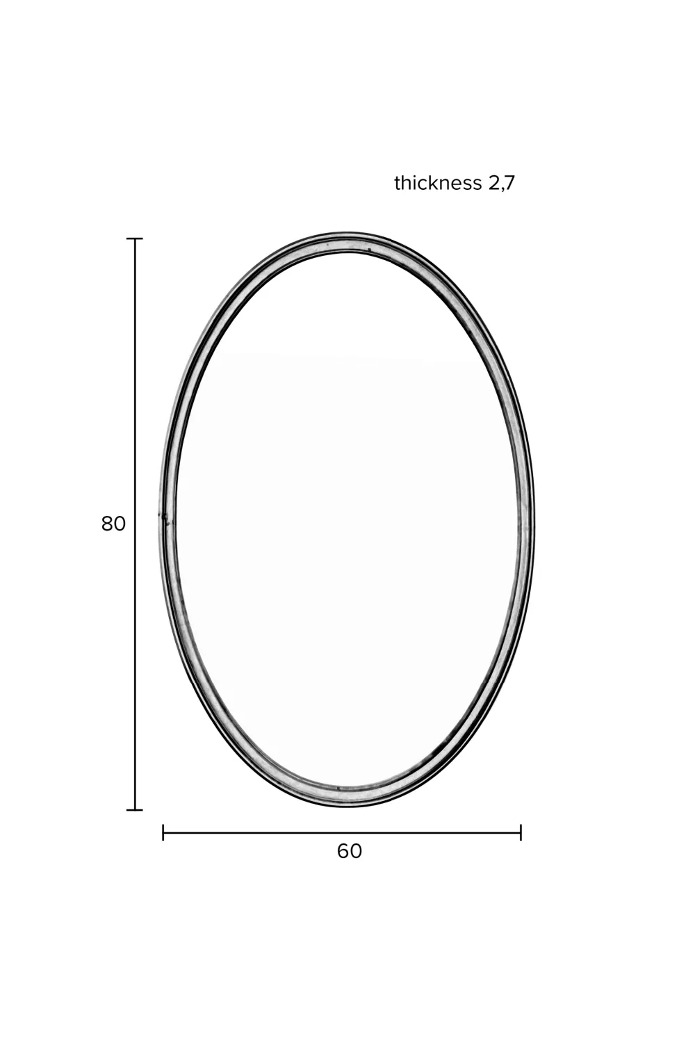 Oval Minimalist Mirror | DF Matz