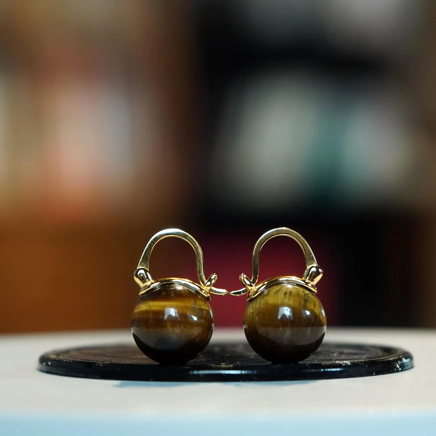 OwMell Elegant 925 Sterling Silver Pearl Drop Earrings Dangle Stud Gold Plated Earrings for Women Large Size 12mm