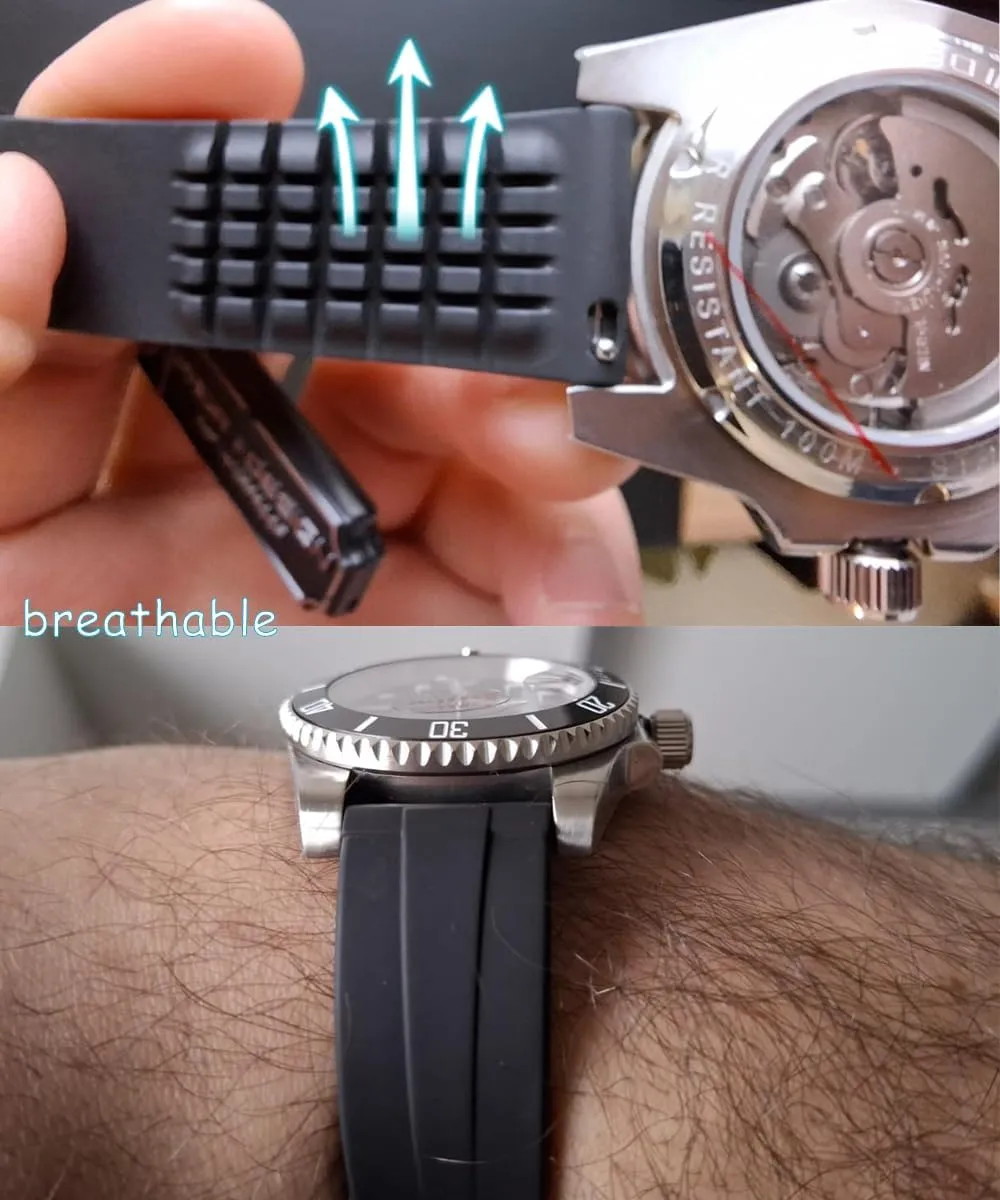 Pagani Design Automatic Mechanical Watch, 40mm Black Dial, 100m Water Resistant, Luminous, Rubber Strap, Ceramic Bezel