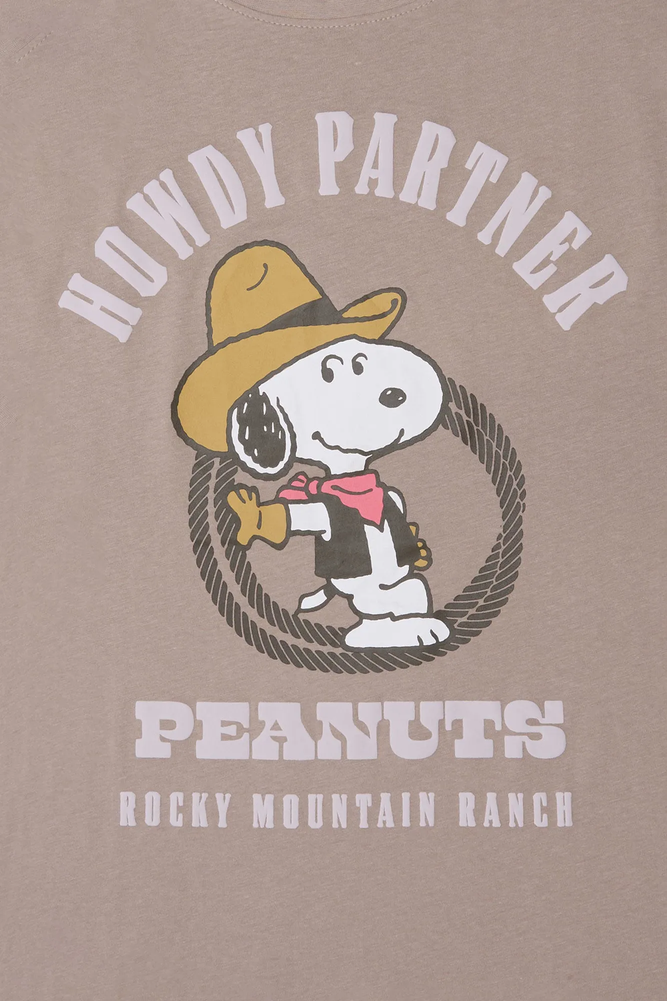 Peanuts Snoopy Howdy Graphic Boyfriend Tee