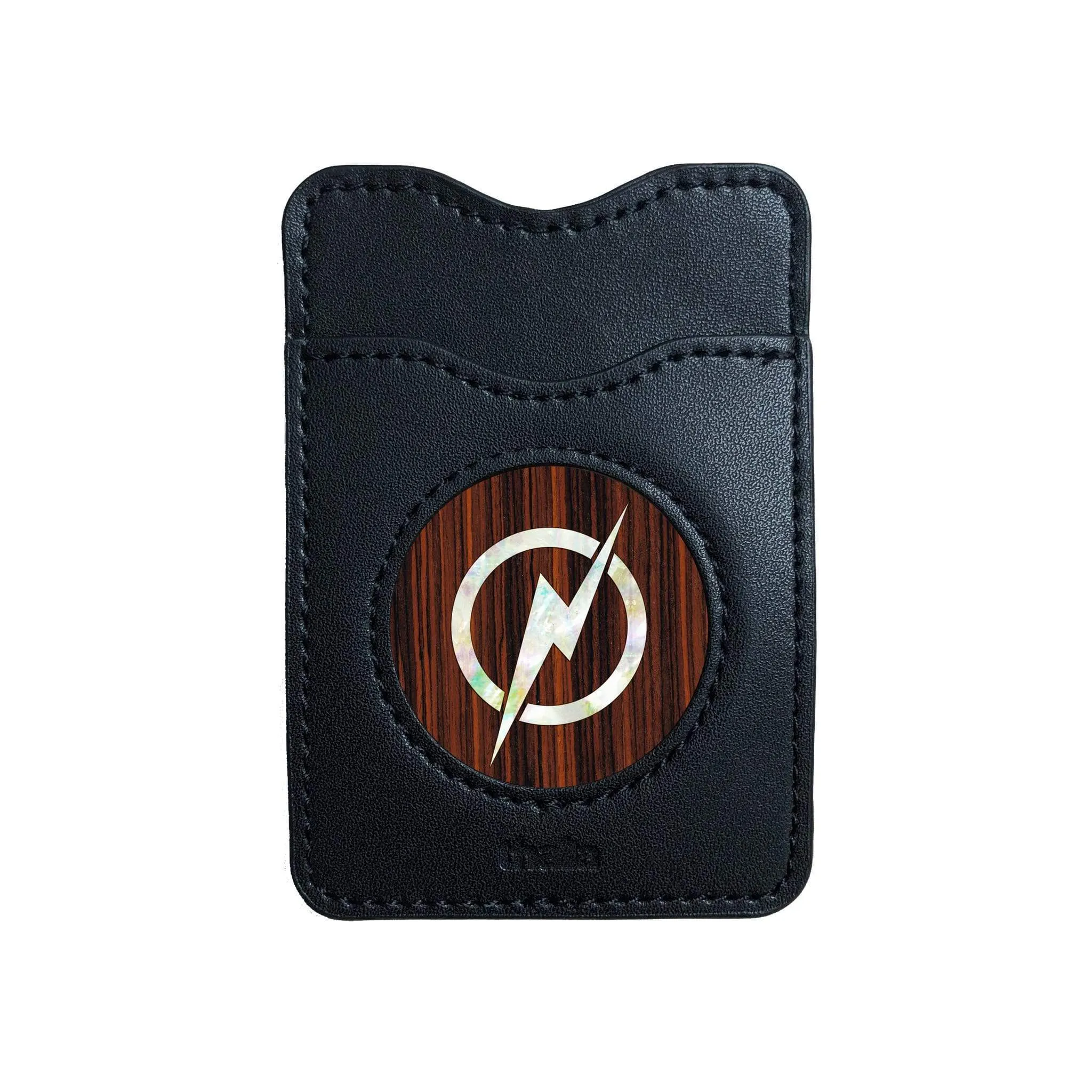 Pearl Lightning Bolt | Leather Phone Wallet