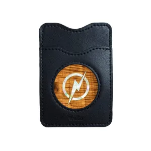 Pearl Lightning Bolt | Leather Phone Wallet