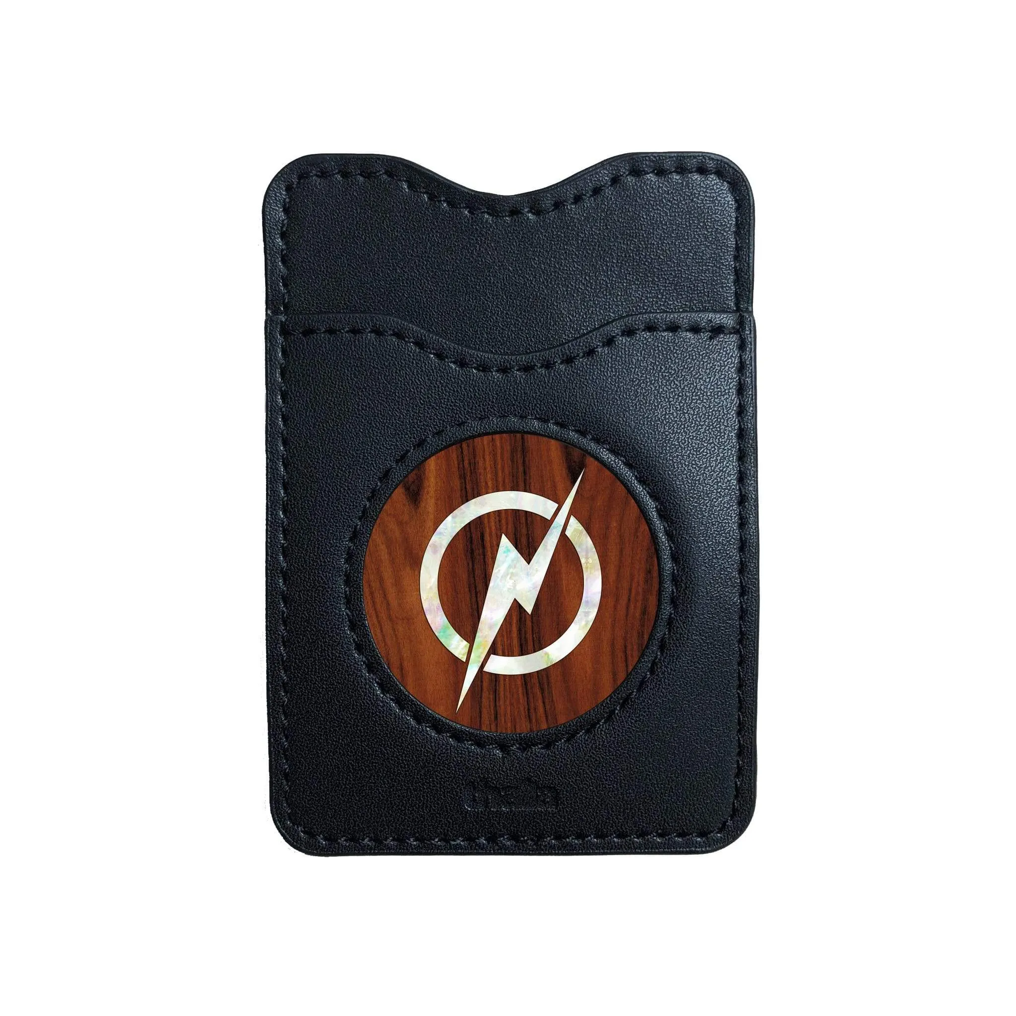 Pearl Lightning Bolt | Leather Phone Wallet