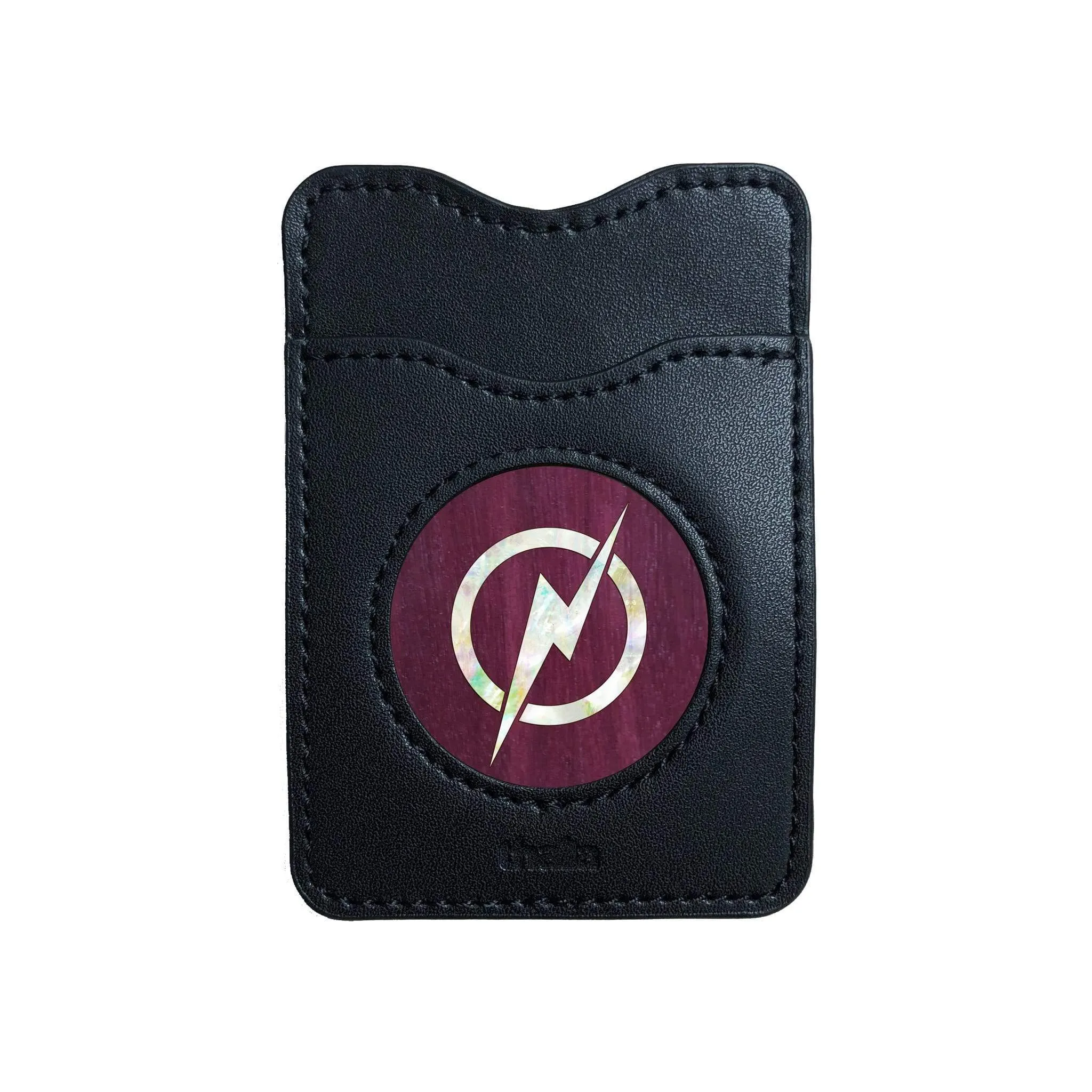 Pearl Lightning Bolt | Leather Phone Wallet