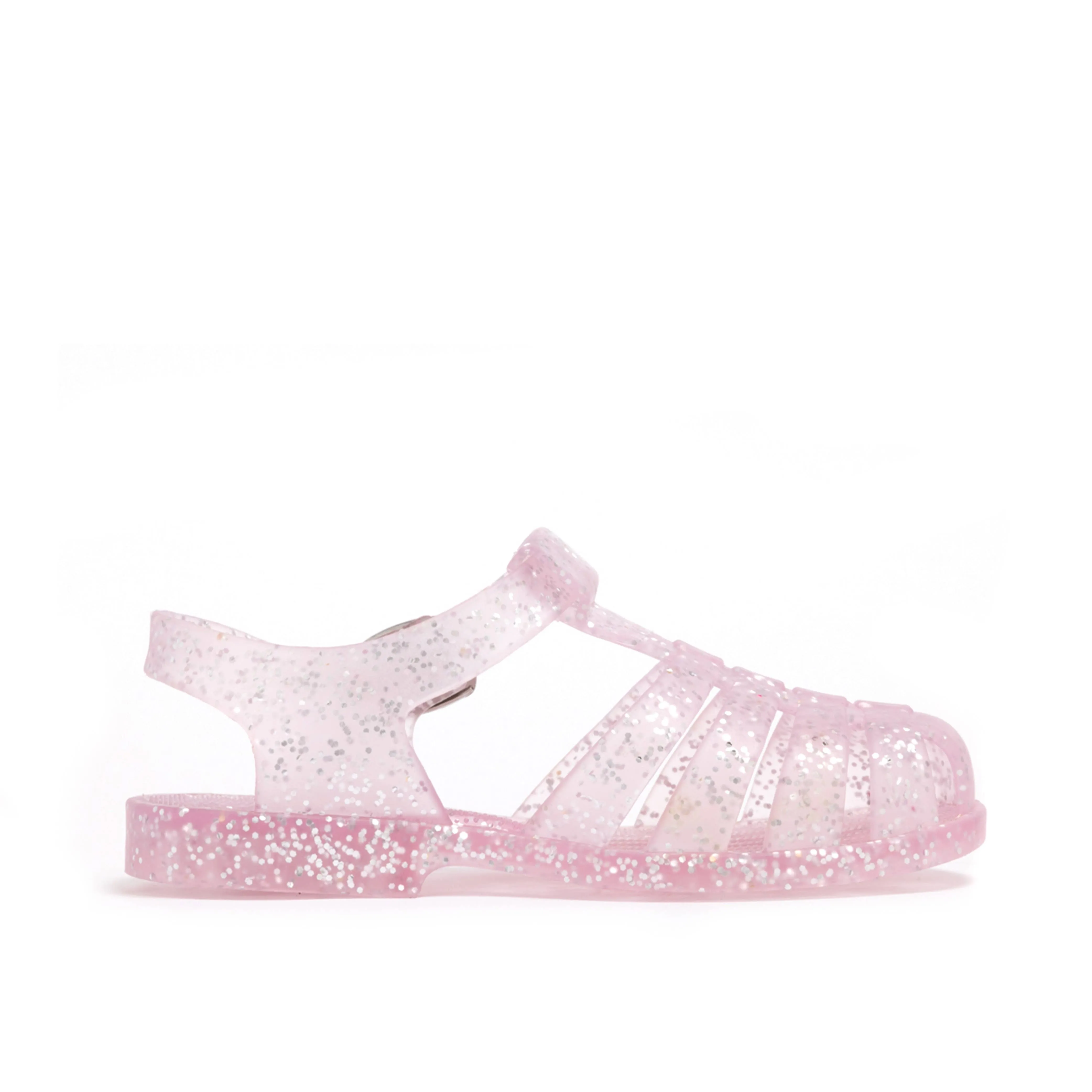 Pink Glitter Jelly Sandals