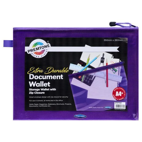 Premier Premtone A4  Extra Durable Mesh Wallet - Ultraviolet