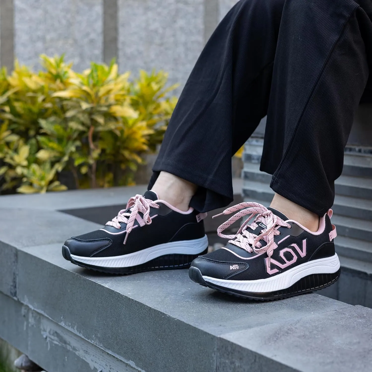QAUPPE Women Walking Shoes with Arch Support, Orthotic Platform Sneakers Plantar Fasciitis Tennis Shoes Wide for Foot Pain Relief