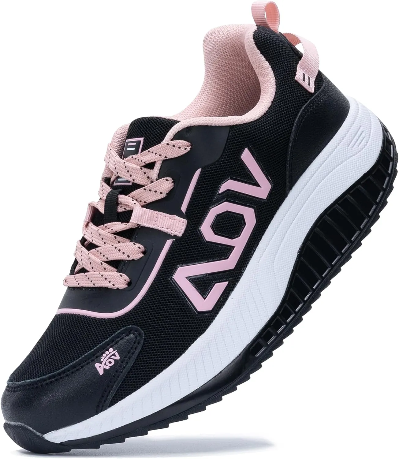 QAUPPE Women Walking Shoes with Arch Support, Orthotic Platform Sneakers Plantar Fasciitis Tennis Shoes Wide for Foot Pain Relief