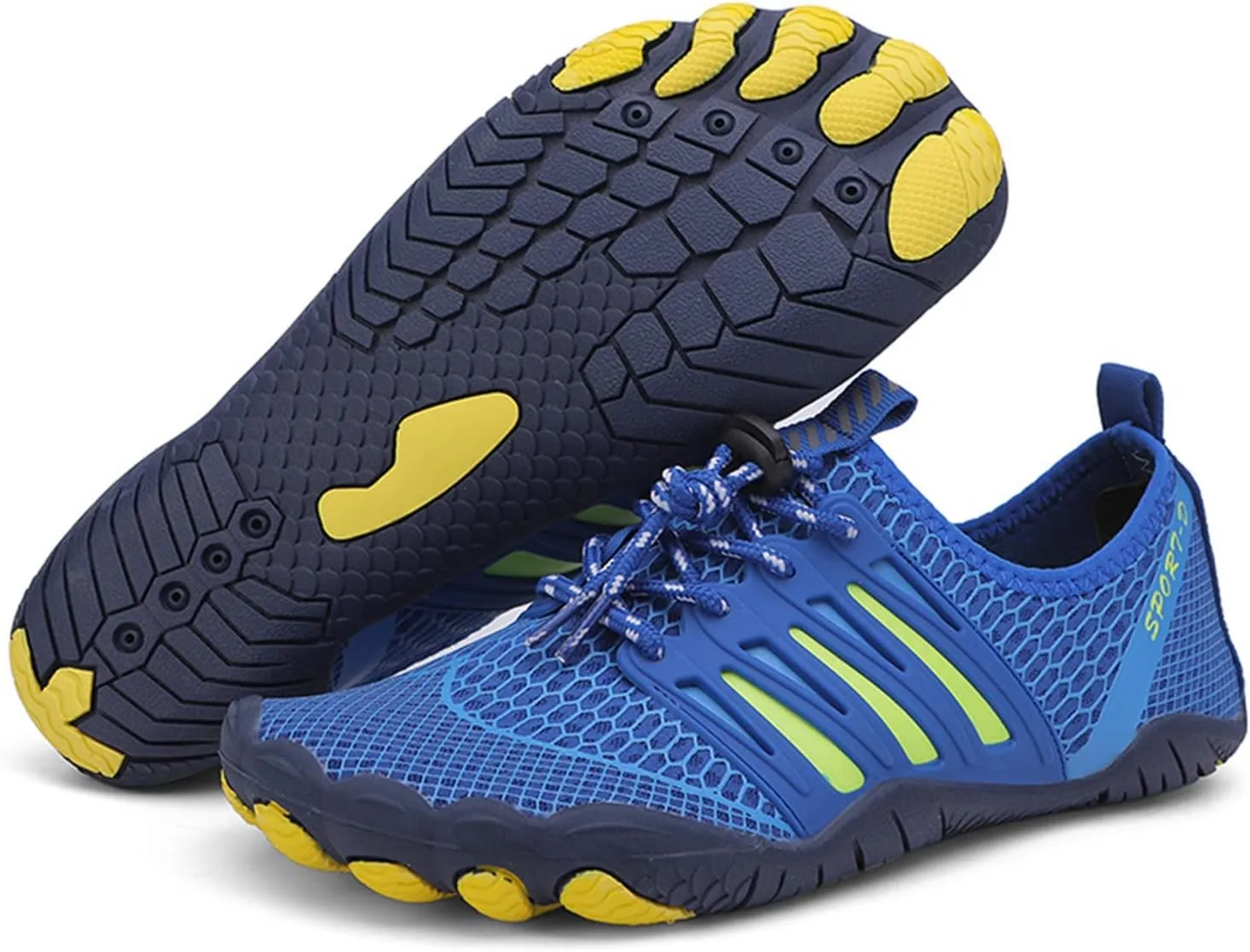 Quick-Dry Water Shoes Men,Outdoor Pool Surf Barefoot Shoes,Lightweight Breathable Aqua Beach Swim Shoes for Women,Unisex Adult,with Draining Hole,for Fitness/Exercise/Yoga