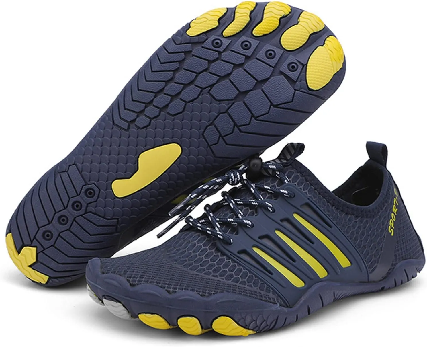 Quick-Dry Water Shoes Men,Outdoor Pool Surf Barefoot Shoes,Lightweight Breathable Aqua Beach Swim Shoes for Women,Unisex Adult,with Draining Hole,for Fitness/Exercise/Yoga