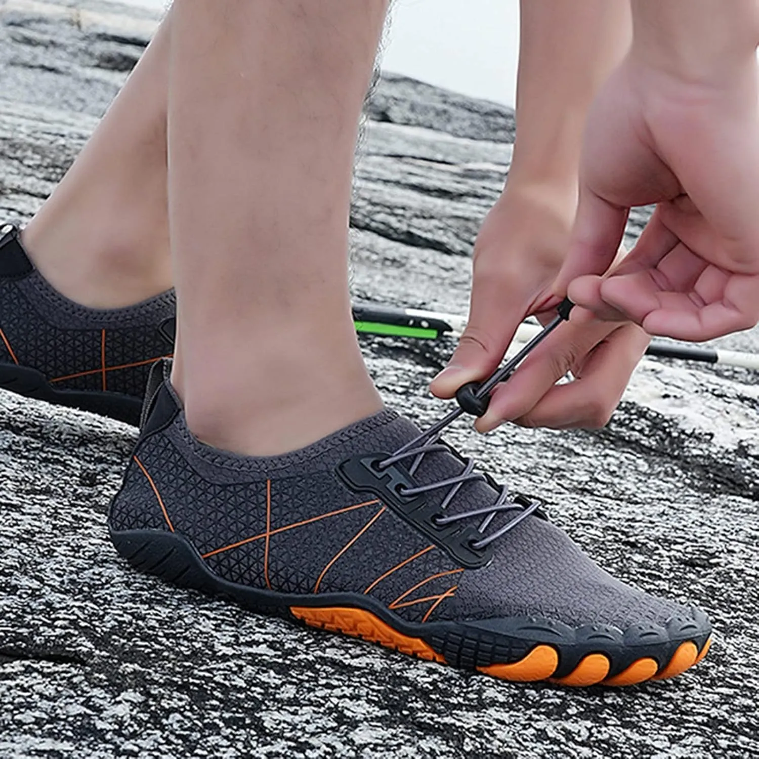 River Shoes,Quick-Dry Aqua Surf Water Shoes for Women,Summer Outdoor Lightweight Beach Barefoot Shoes,Non-Slip Swim Shoes for Men,with Draining Hole,for Diving/Fitness/Yoga