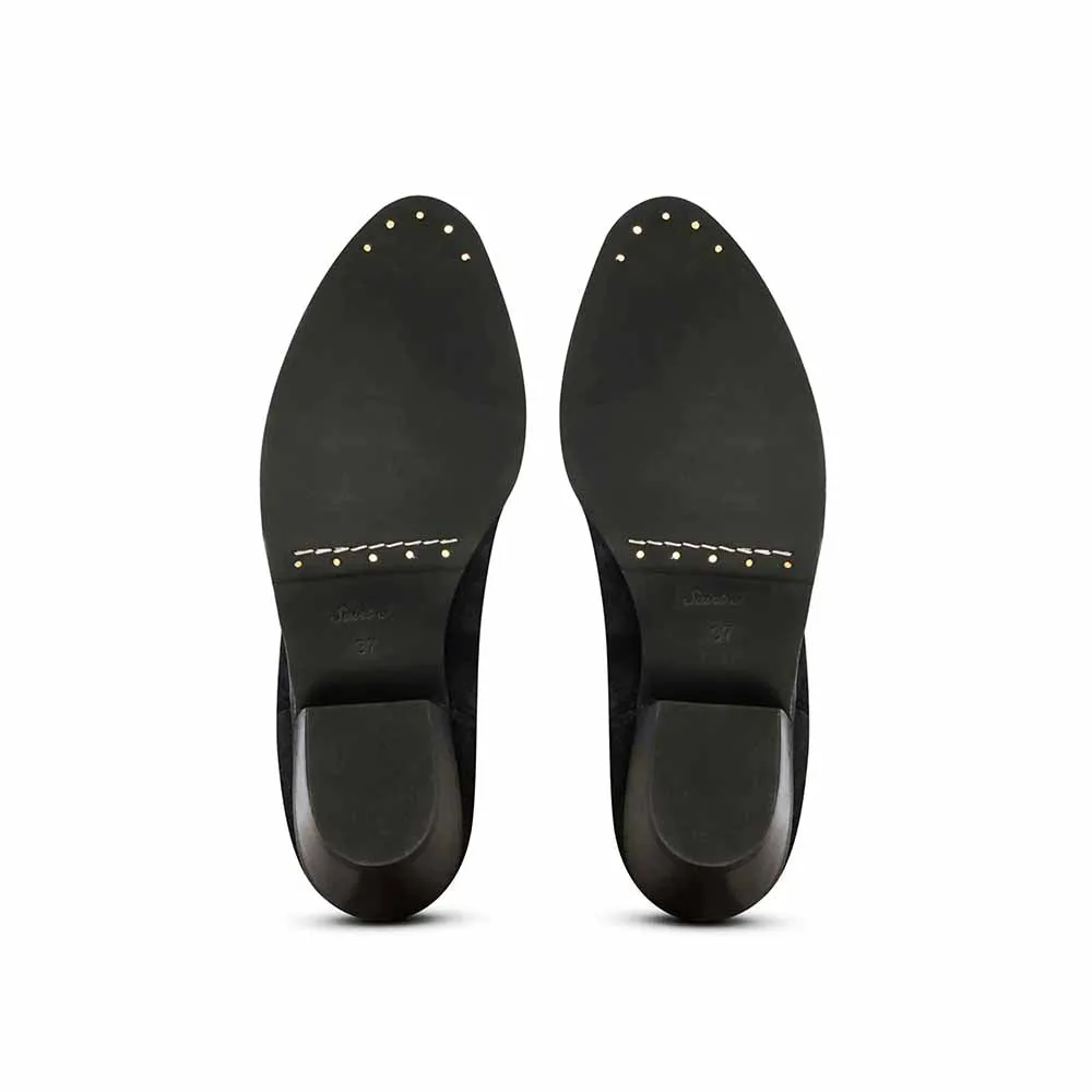 Saint G Stitched Dark Blue Leather Handcrafted Boots