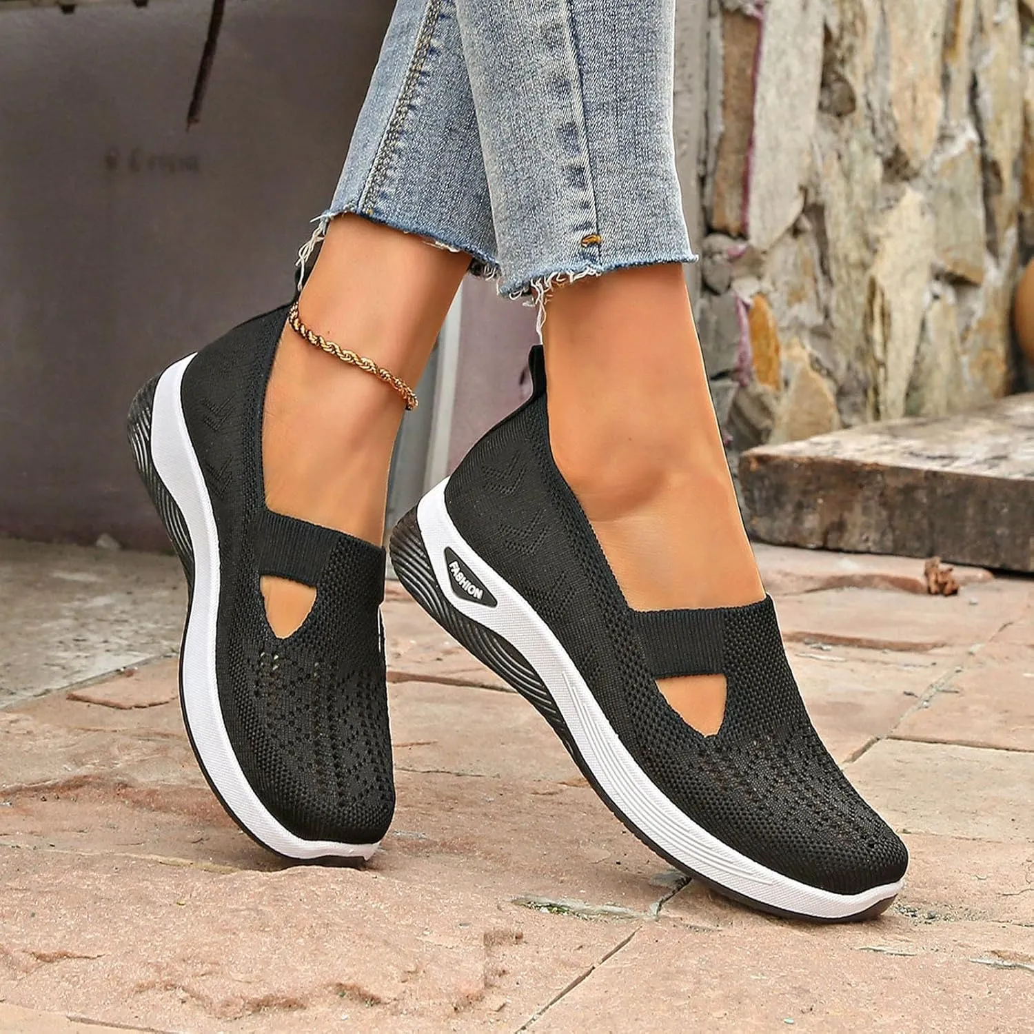 Sandals Women Arch Support Sandals Woven Orthopedic Walking Sandal Lightweight Casual Sandal Pain Relief Shoes