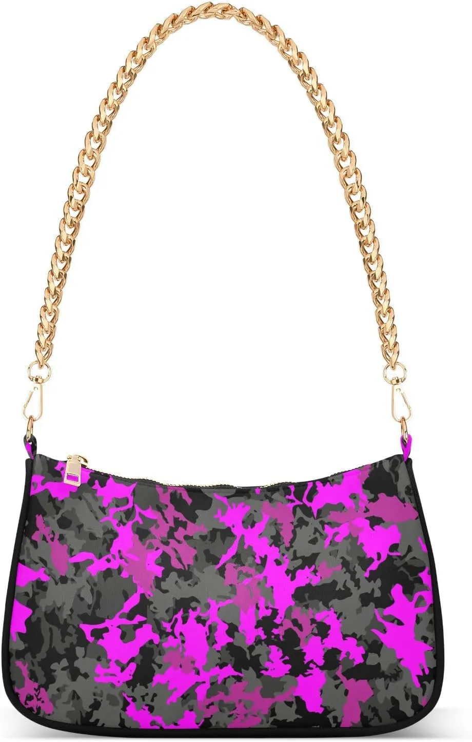 Shoulder Bag for Women Black Grey Lilac Pink Camouflage Hobo Purses Handbags for Women with Chain Strap